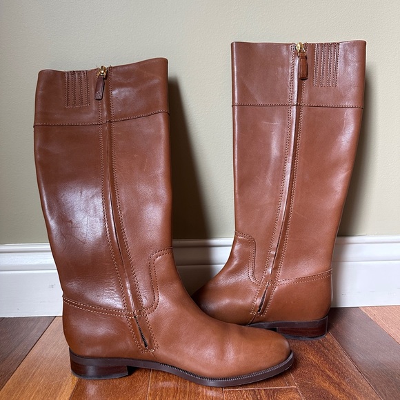 Ralph Lauren Bernadine Women’s Leather Riding Boots Size 6B Brown - Picture 4 of 8